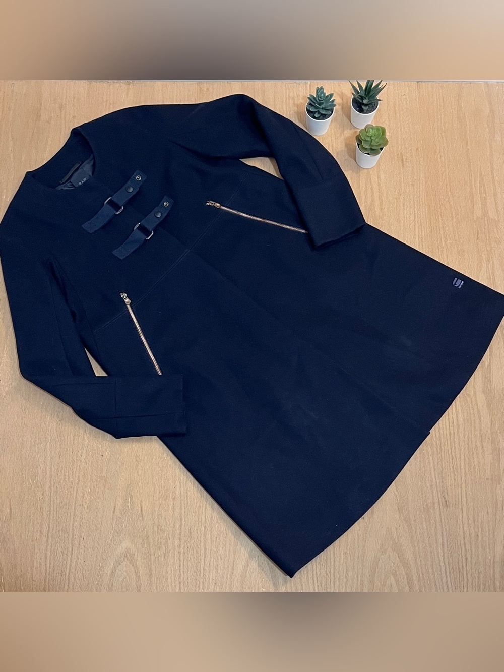 G-Star RAW Correctline Women’s Tokyo Wool Blend Winter Coat in Midnight Navy